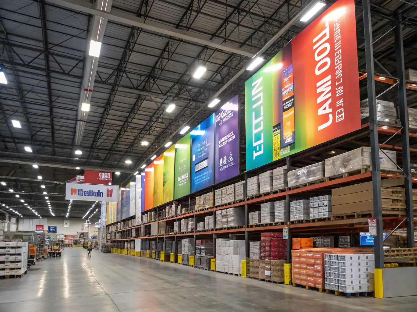 A diverse selection of tables, chairs, and dinnerware neatly arranged in Pat's Party Rentals' warehouse, demonstrating the wide variety of rental options available for different event types and sizes.